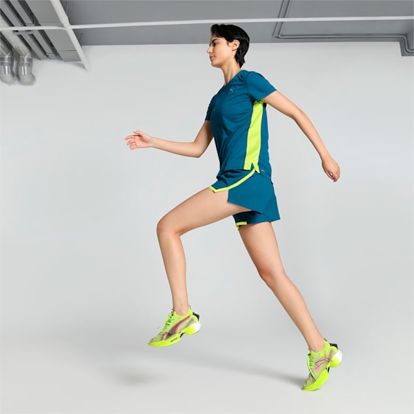 Shorts de running con pierna de 10cm para mujer Run Velocity ULTRAWEAVE, Ocean Tropic, extralarge