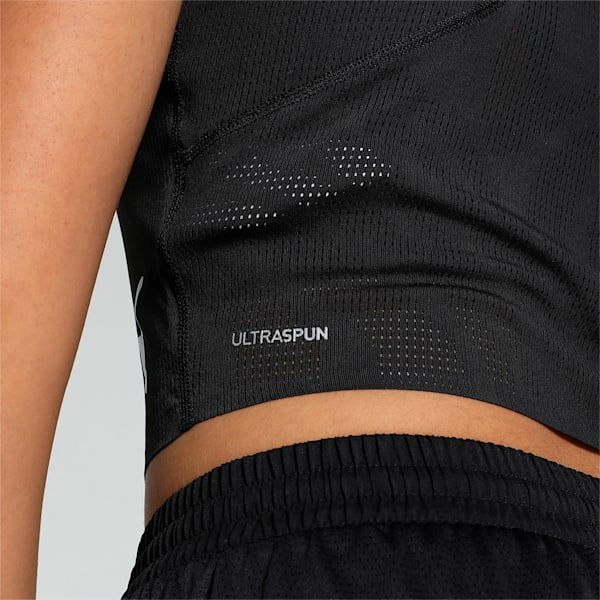 RUN ULTRASPUN Women's Running Crop Top, PUMA Black, extralarge-IND