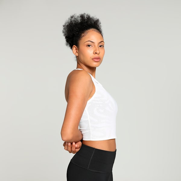 RUN ULTRASPUN Women's Running Crop Top, PUMA White, extralarge-IND