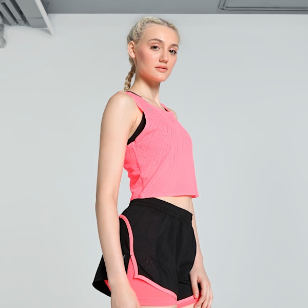 RUN ULTRASPUN Women's Running Crop Top, Sunset Glow-Fireglow, extralarge-IND
