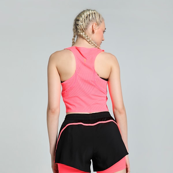 RUN ULTRASPUN Women's Running Crop Top, Sunset Glow-Fireglow, extralarge-IND