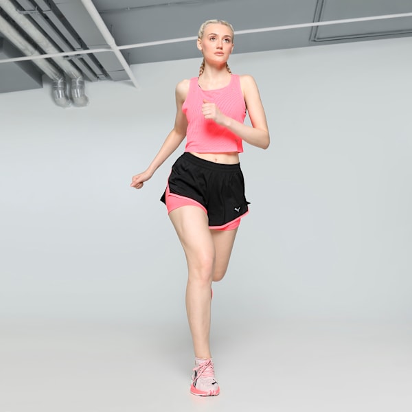 RUN ULTRASPUN Women's Running Crop Top, Sunset Glow-Fireglow, extralarge-IND
