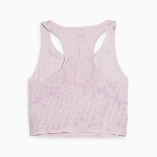 RUN ULTRASPUN Women's Running Crop Top, Grape Mist, extralarge-IND