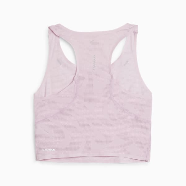 Crop Top de Running Mujer RUN ULTRASPUN, Grape Mist, extralarge