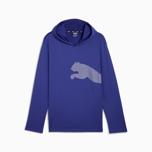 Train All Day Men's Big Cat Men's Training Hoodie, Lapis Lazuli, extralarge