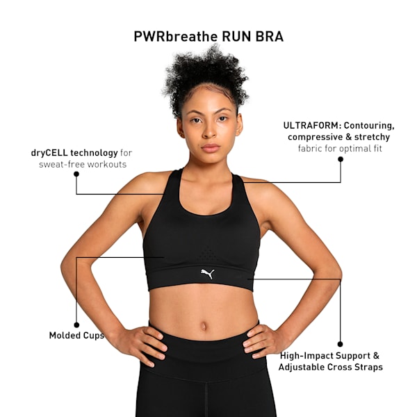 PWRbreathe Women's Running Bra, PUMA Black, extralarge-IND