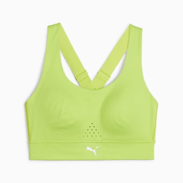 PWRbreathe Women's Running Bra, Lime Pow, extralarge-AUS