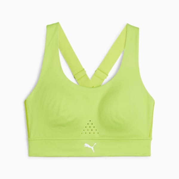 RUN PWRbreathe Women's High Support Sports Bra, Lime Pow, extralarge