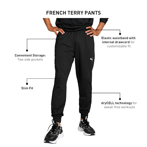 Puma mens french terry joggers hot sale