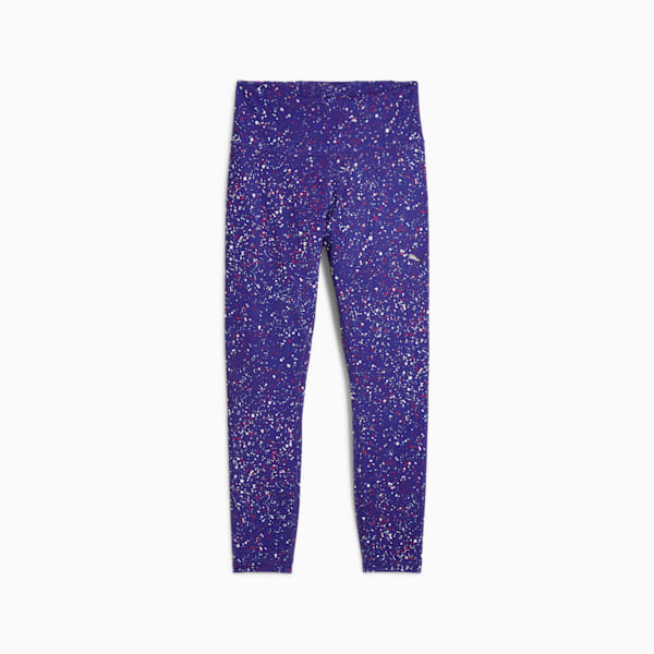 Train Fave Women's High Waisted 7/8 Training Tights, Lapis Lazuli-Stars AOP, extralarge