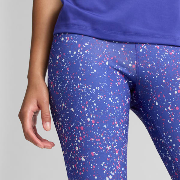 Train Fave Women's High Waisted 7/8 Training Tights, Lapis Lazuli-Stars AOP, extralarge
