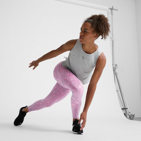 Mallas 7/8 de entrenamiento con cintura alta para mujer Train Fave, Pale Plum-AOP, extralarge
