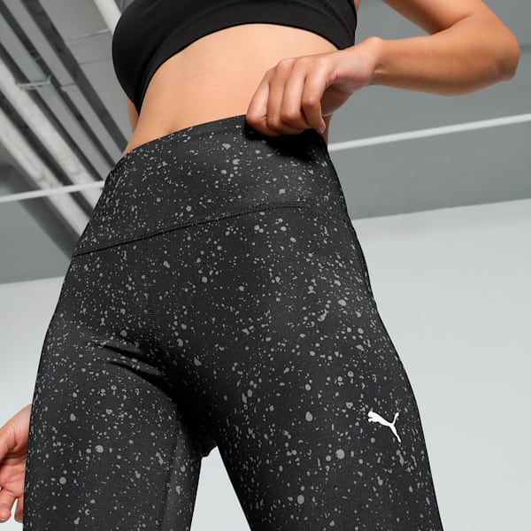 Train Fave Women's High Waisted 7/8 Training Tights, PUMA Black-Stars AOP, extralarge-IND