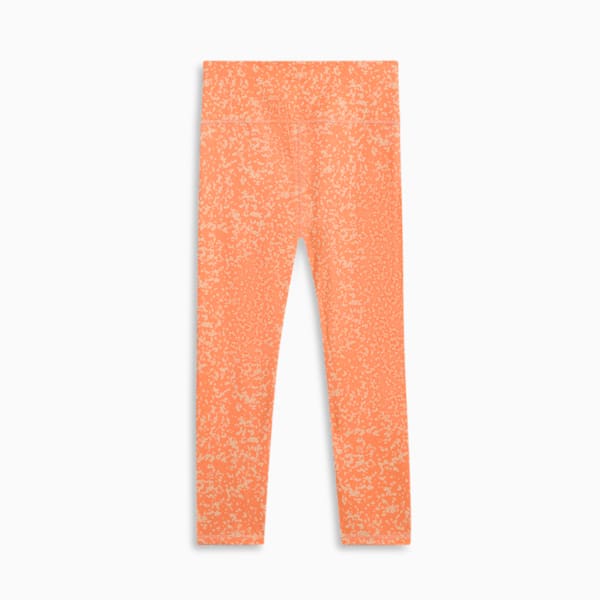 Train Favorite High-Waist 3/4 Length AOP Women's Leggings, Neon Citrus-Peach Fizz-AOP, extralarge