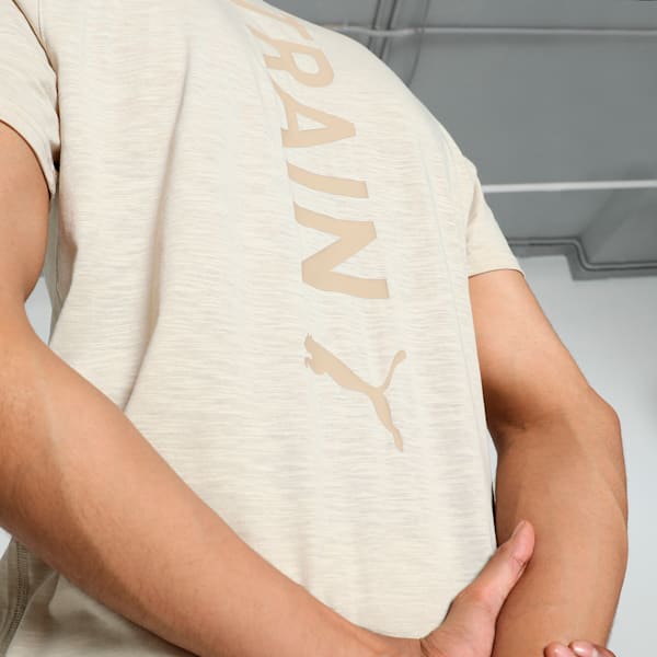 Train Vertical Men's Training T-shirt, Putty, extralarge-IND