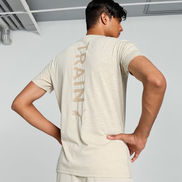 Train Vertical Men's Training T-shirt, Putty, extralarge-IND
