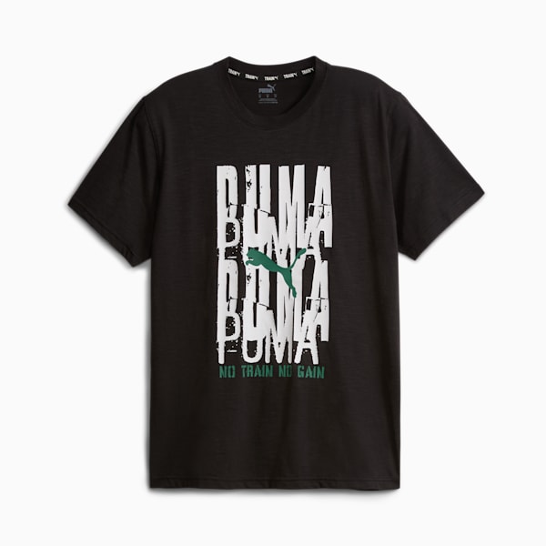 Playera de entrenamiento para hombre GRAPHIC EMBLEM, PUMA Black-PUMA White, extralarge