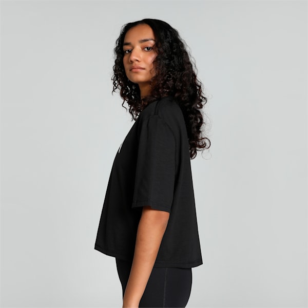 Women's Graphic Crop Move Training T-shirt, PUMA Black, extralarge-IND