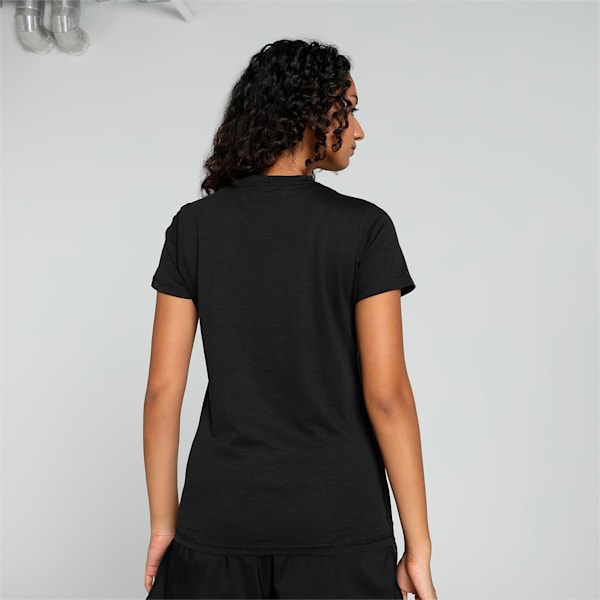 Women's Run Slogan Training T-shirt, PUMA Black-Q3 Graphic, extralarge-IND