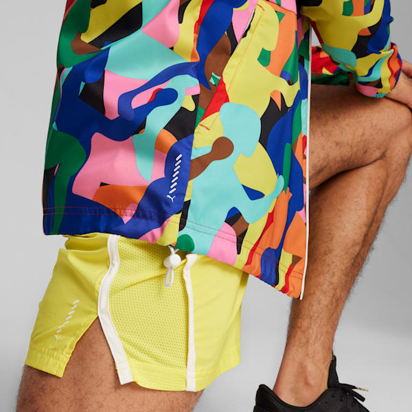 Chamarra de running PRIDE Favourite para hombre, Pop Red-multi color AOP, extralarge