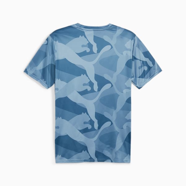 Train Fav Men's Printed Training T-shirt, Zen Blue-Q2 print, extralarge-IND