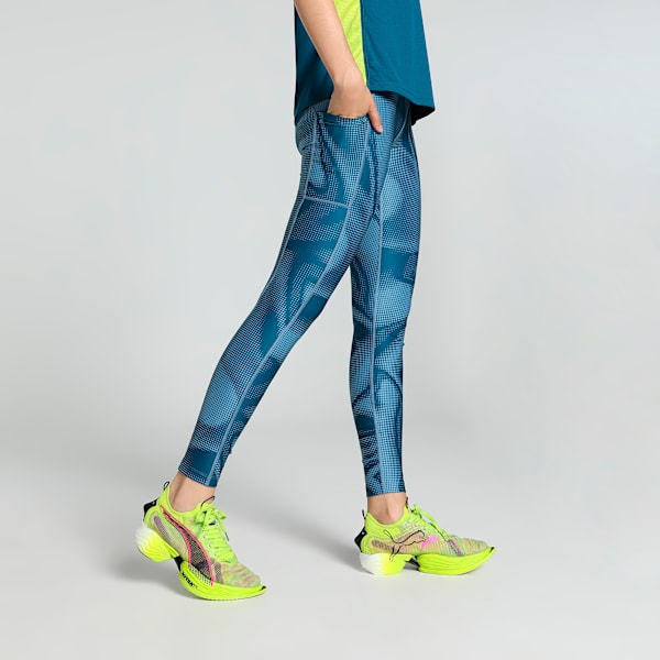 RUN FAV VELOCITY Women's Running Tights, Ocean Tropic-print, extralarge-IND
