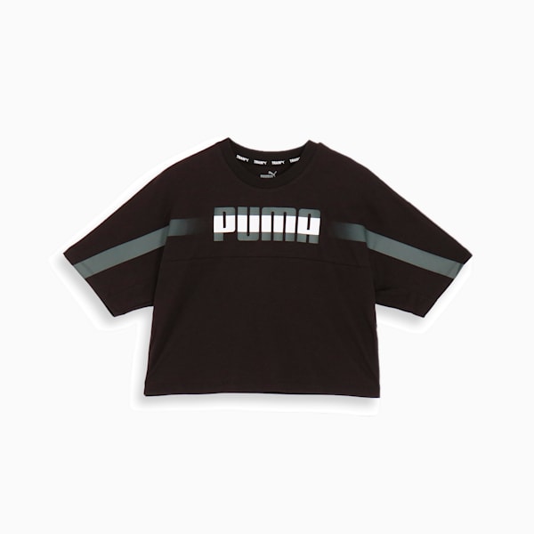 ウィメンズ トレーニング トレイン エッジ クロップド 半袖 Tシャツ, PUMA Black, extralarge-JPN