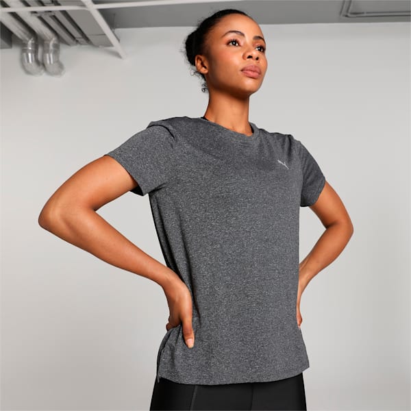 RUN FAVORITE Heather Women's T-shirt, PUMA Black Heather, extralarge-IND