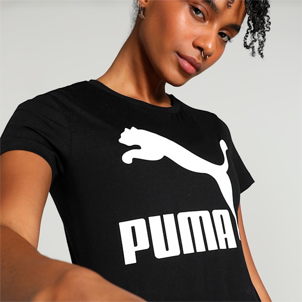 Classics Logo Women's T-shirt, PUMA Black, extralarge-IND