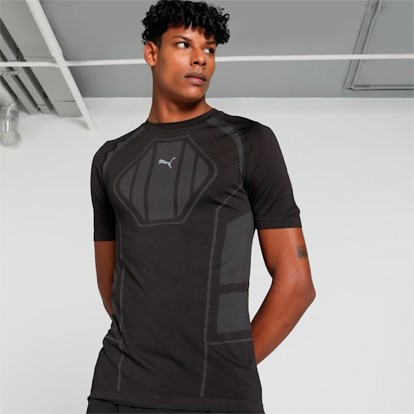 PUMA x one8 Men's Seamless Training T-shirt, PUMA Black-Stormy Slate, extralarge-IND