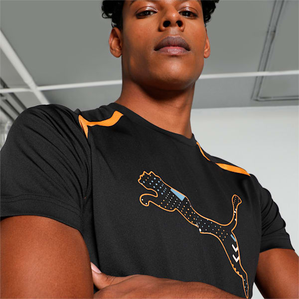 PUMA x one8 Men's Training Core Slim Fit T-shirt, PUMA Black-Ginger Tea, extralarge-IND