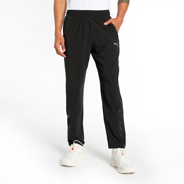 PUMA x one8 Men's Slim Fit Woven Training Pants, PUMA Black, extralarge-IND