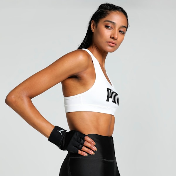 4 KEEPS Women's Training Bra, PUMA White-Black PUMA, extralarge-IND