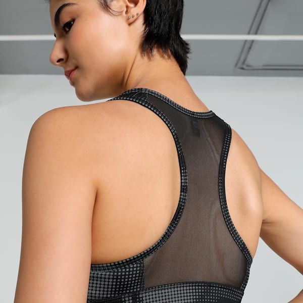 4KEEPS Women's Training Bra, PUMA Black-Run AOP, extralarge-IND