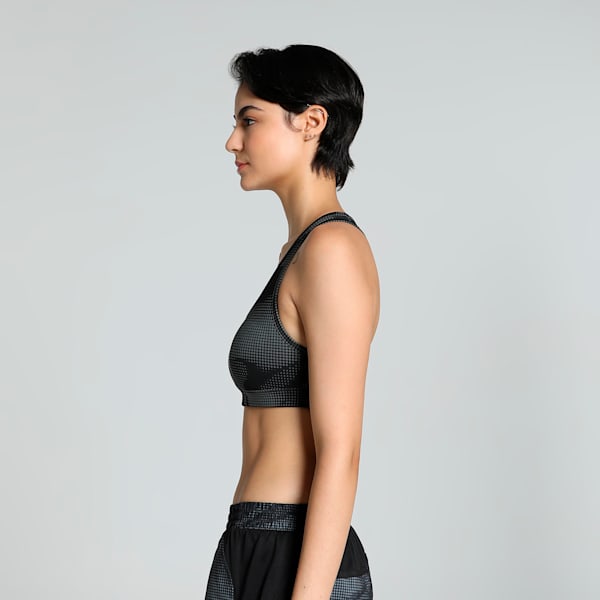 4KEEPS Women's Training Bra, PUMA Black-Run AOP, extralarge-IND