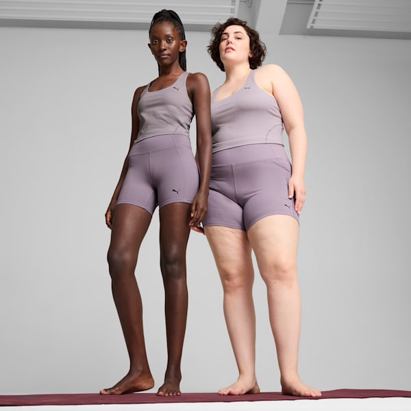 ウィメンズ ヨガ スタジオ FOUNDATIONS バイカー ショーツ, Pale Plum, extralarge-JPN