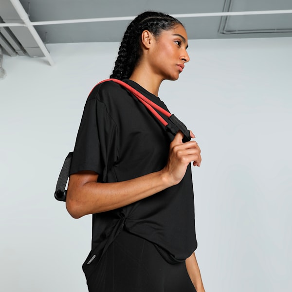STUDIO Twist Women's Relaxed Fit Training Tee, PUMA Black, extralarge-IND