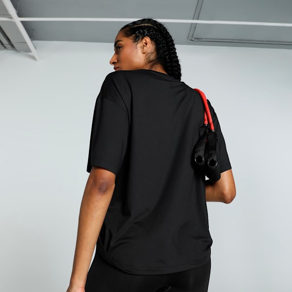 STUDIO Twist Women's Relaxed Fit Training Tee, PUMA Black, extralarge-IND