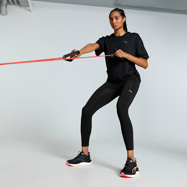 STUDIO Twist Women's Relaxed Fit Training Tee, PUMA Black, extralarge-IND