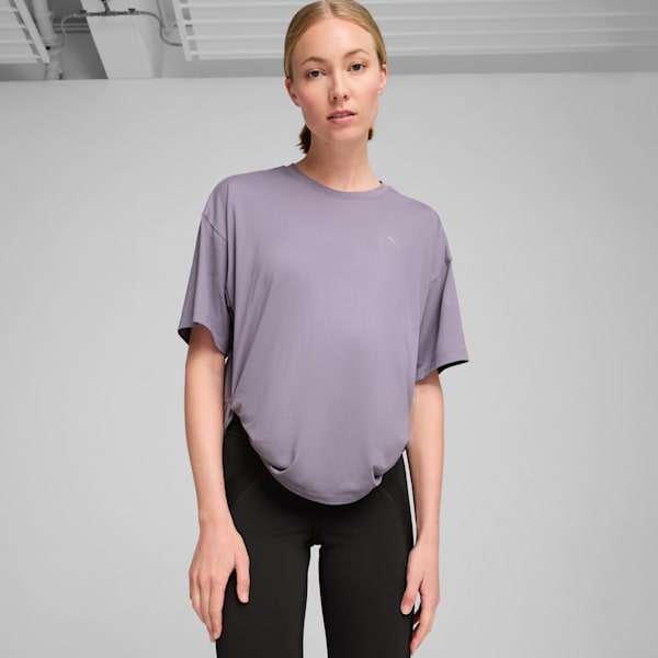 STUDIO Women's Twist Tee, Pale Plum, extralarge