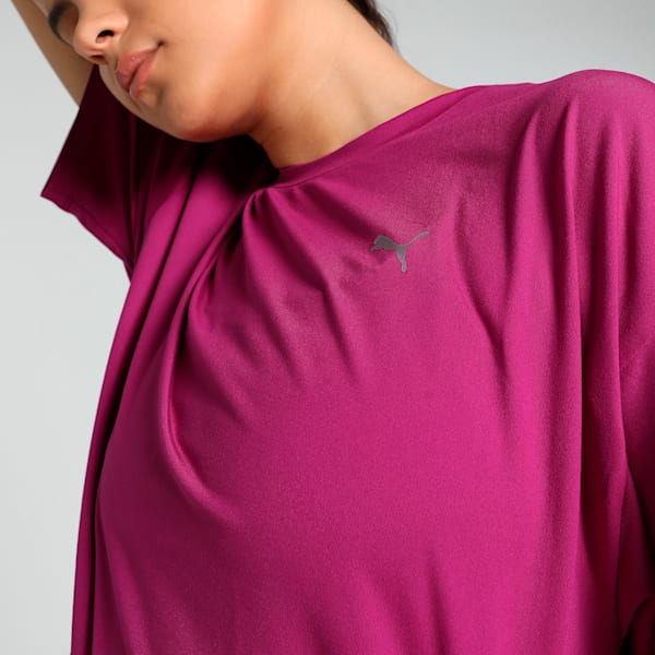 STUDIO Twist Women's Relaxed Fit Training Tee, Magenta Gleam, extralarge-IND