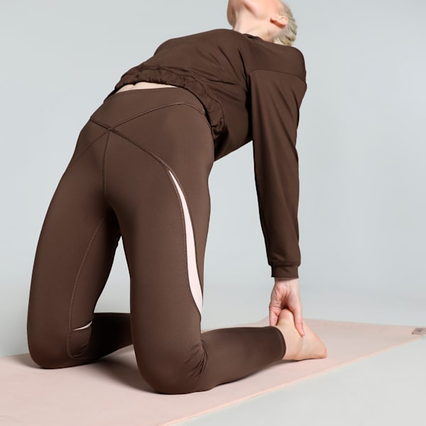 ULTRABARE Women's High-Waist 7/8 Training Tights, Espresso Brown, extralarge-IND