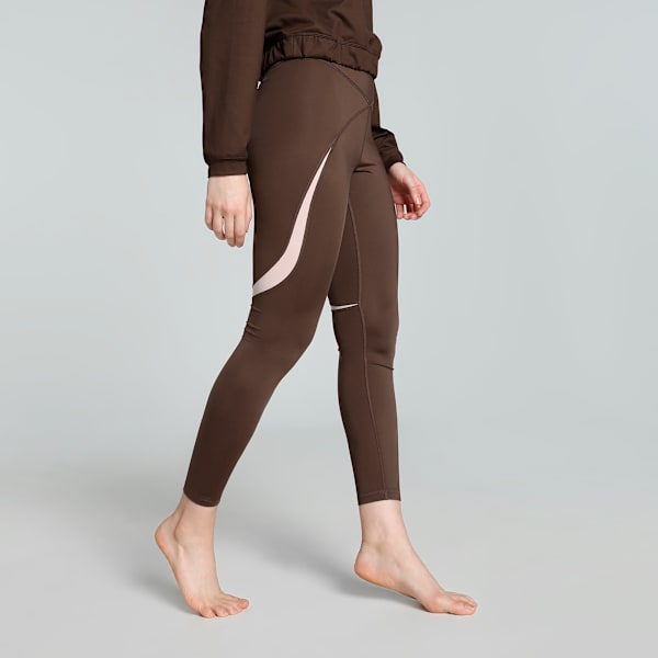 ULTRABARE Women's High-Waist 7/8 Training Tights, Espresso Brown, extralarge-IND