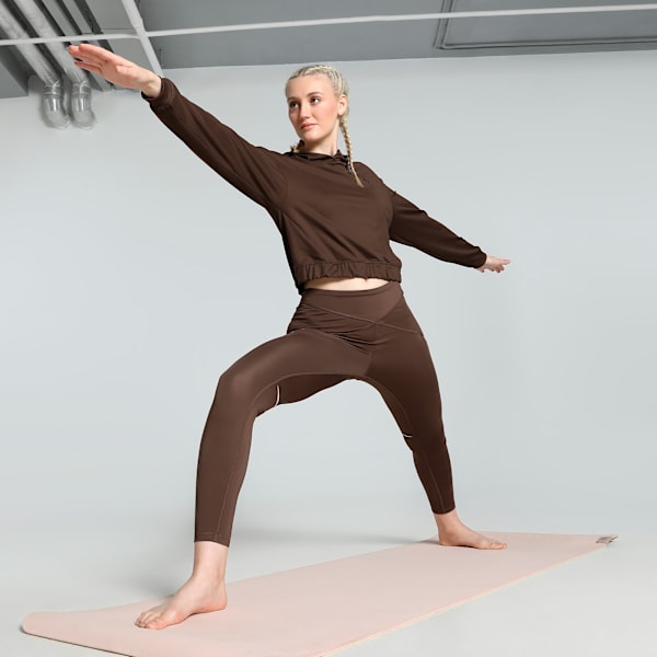 ULTRABARE Women's High-Waist 7/8 Training Tights, Espresso Brown, extralarge-IND