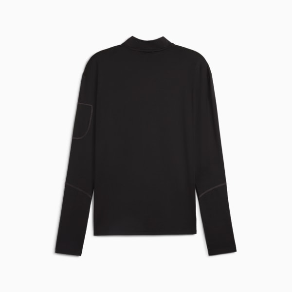 Playera de cuello con cremallera para hombre, PUMA Black, extralarge