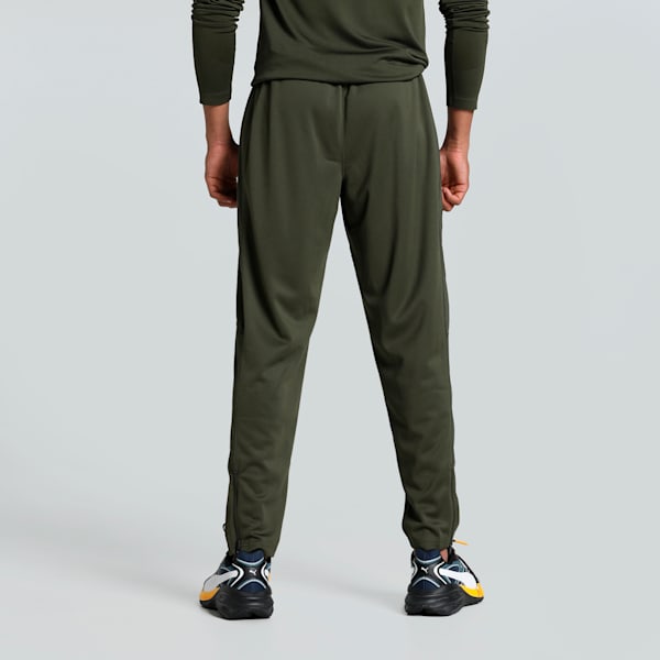 Panelled Tapered Men's Training Joggers, Dark Olive, extralarge-IND