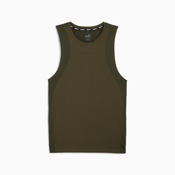 PUMA FIT CLOUDSPUN Men's Tank, Dark Olive, extralarge