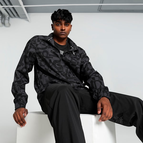 FIT All-Over Print Men's Training Jacket, PUMA Black, extralarge-IND
