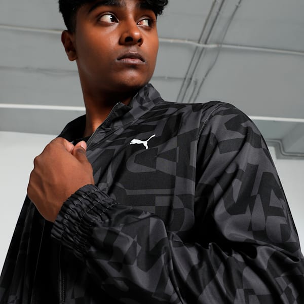 FIT All-Over Print Men's Training Jacket, PUMA Black, extralarge-IND