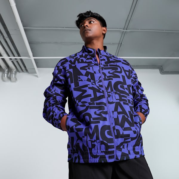 FIT All-Over Print Men's Training Jacket, Lapis Lazuli, extralarge-IND